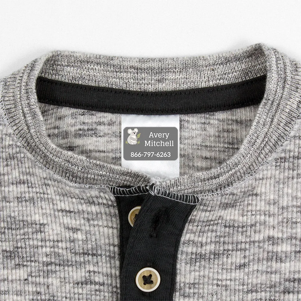 Koala Contact Clothing Labels