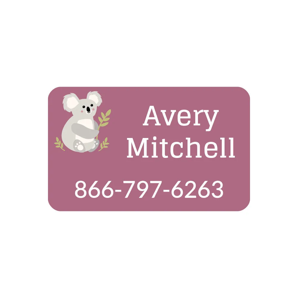 Koala Contact Clothing Labels