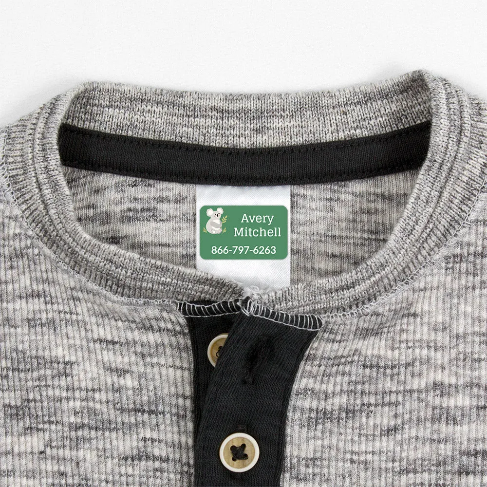 Koala Contact Clothing Labels