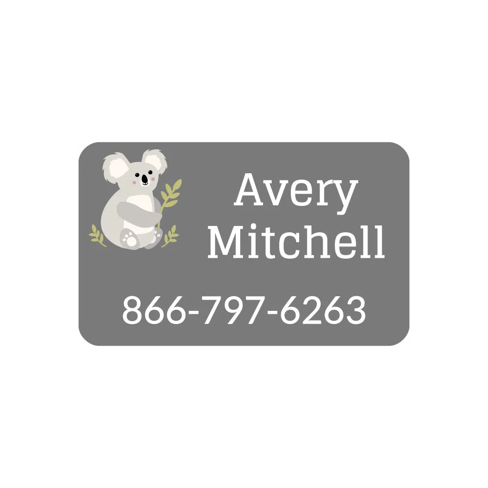 Koala Contact Clothing Labels
