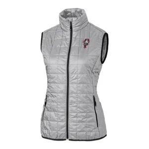 Ladies Ohio State Buckeyes Cutter & Buck Rainier PrimaLoft Eco Insulated Gray Full Zip Vest