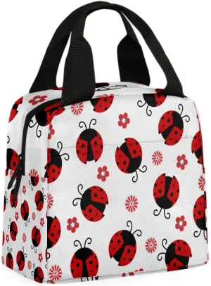 Ladybugs Baby Lunch Bag Ladybugs Red Tote Lunch Bag Reusable Lunch Box Leakproof Cooler Bag