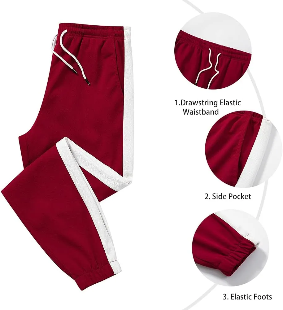LBL Leading the Better Life Men's Sweat Suit 2 Piece Outfit Casual Contrast Sports Jogging Tracksuits Set