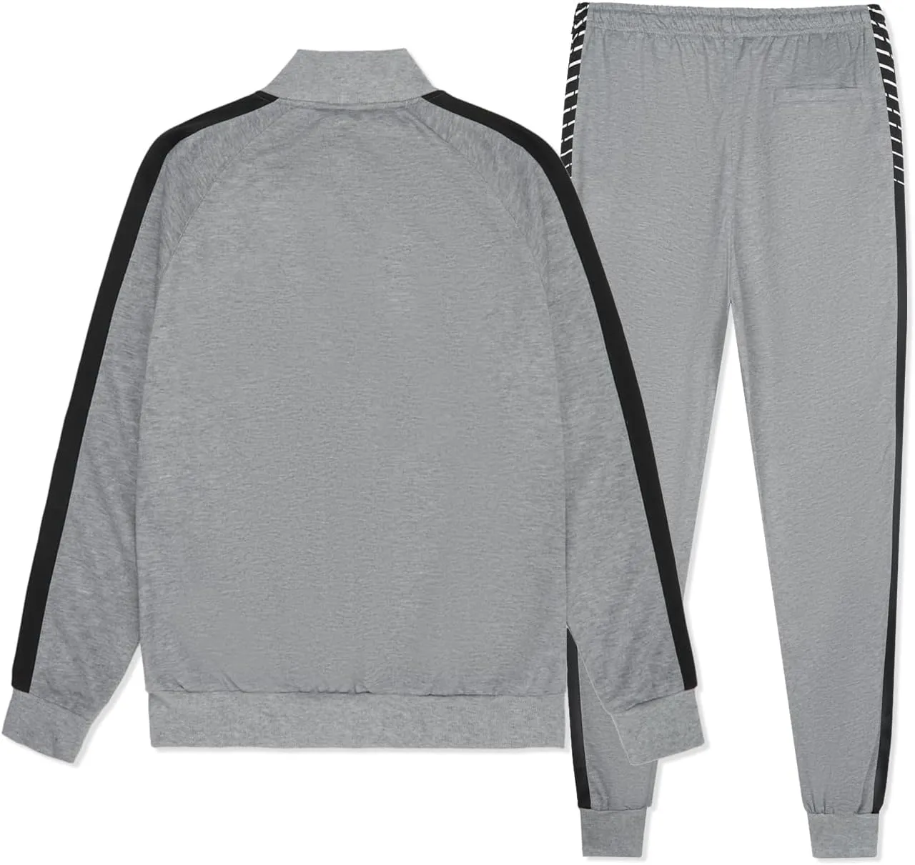 LBL Leading the Better Life Men's Sweat Suit 2 Piece Outfit Casual Contrast Sports Jogging Tracksuits Set