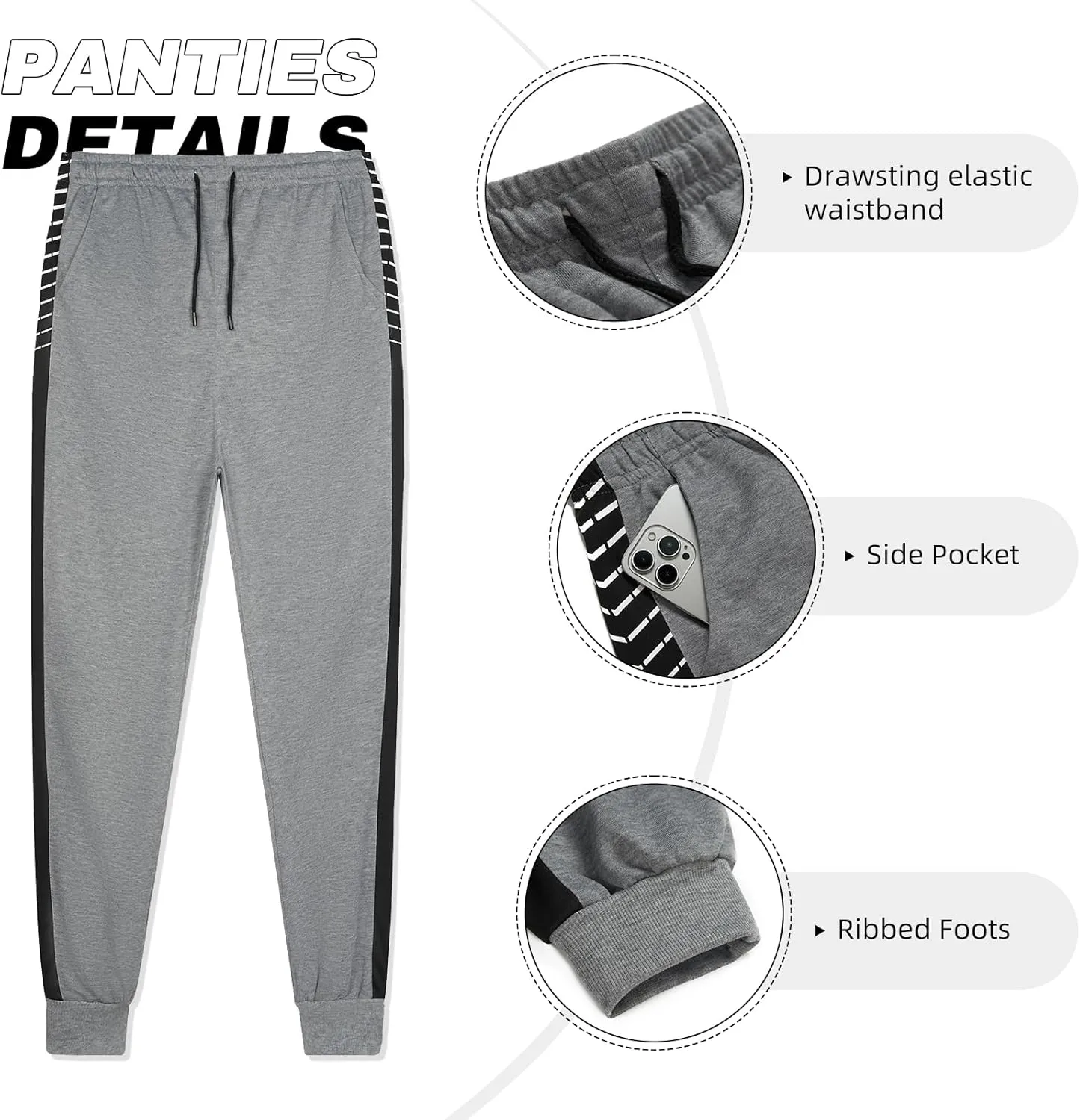 LBL Leading the Better Life Men's Sweat Suit 2 Piece Outfit Casual Contrast Sports Jogging Tracksuits Set