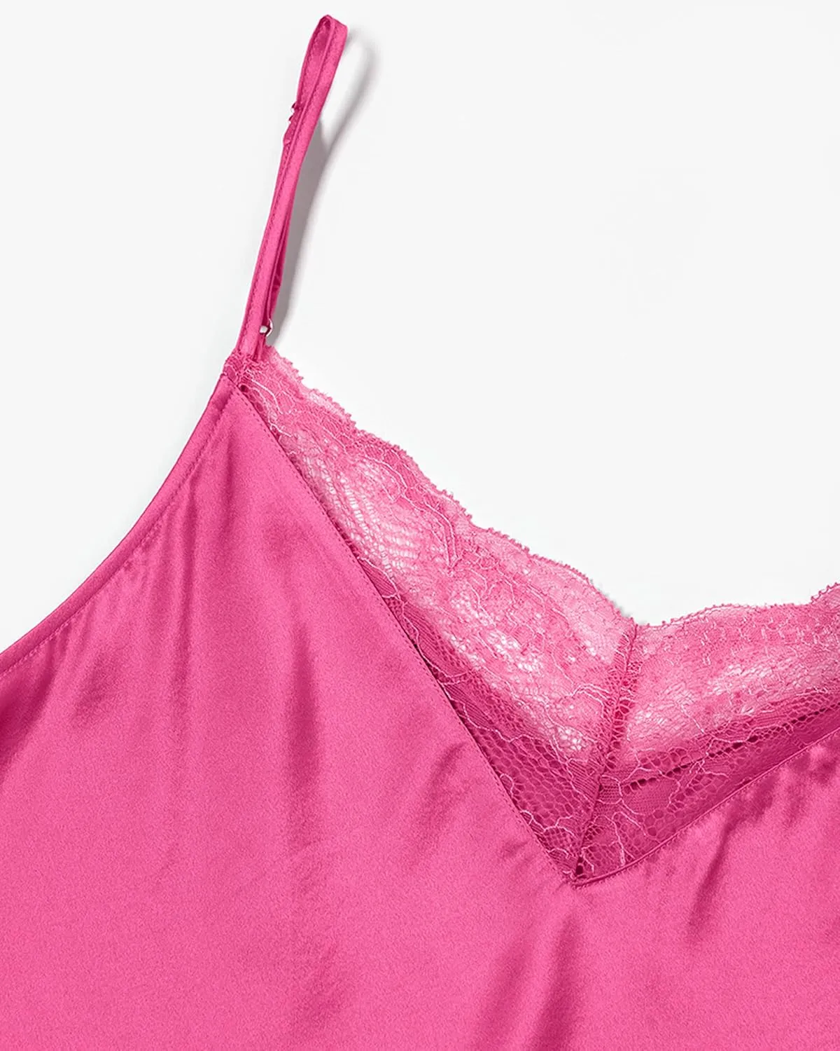 LilySilk Pure Silk Lace Camisole for Women 100% Silk Lingerie Base Layer Adjustable 2-in-1 Summer Tank Tops Ladies