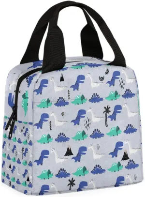 Little Dinosaur Lunch Bag Cartoon Dinosaur Tote Lunch Bag Reusable Lunch Box Leakproof Cooler Bag