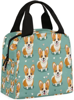 Little Dog Lunch Bag Dogs Kids Tote Lunch Bag Reusable Lunch Box Leakproof Cooler Bag