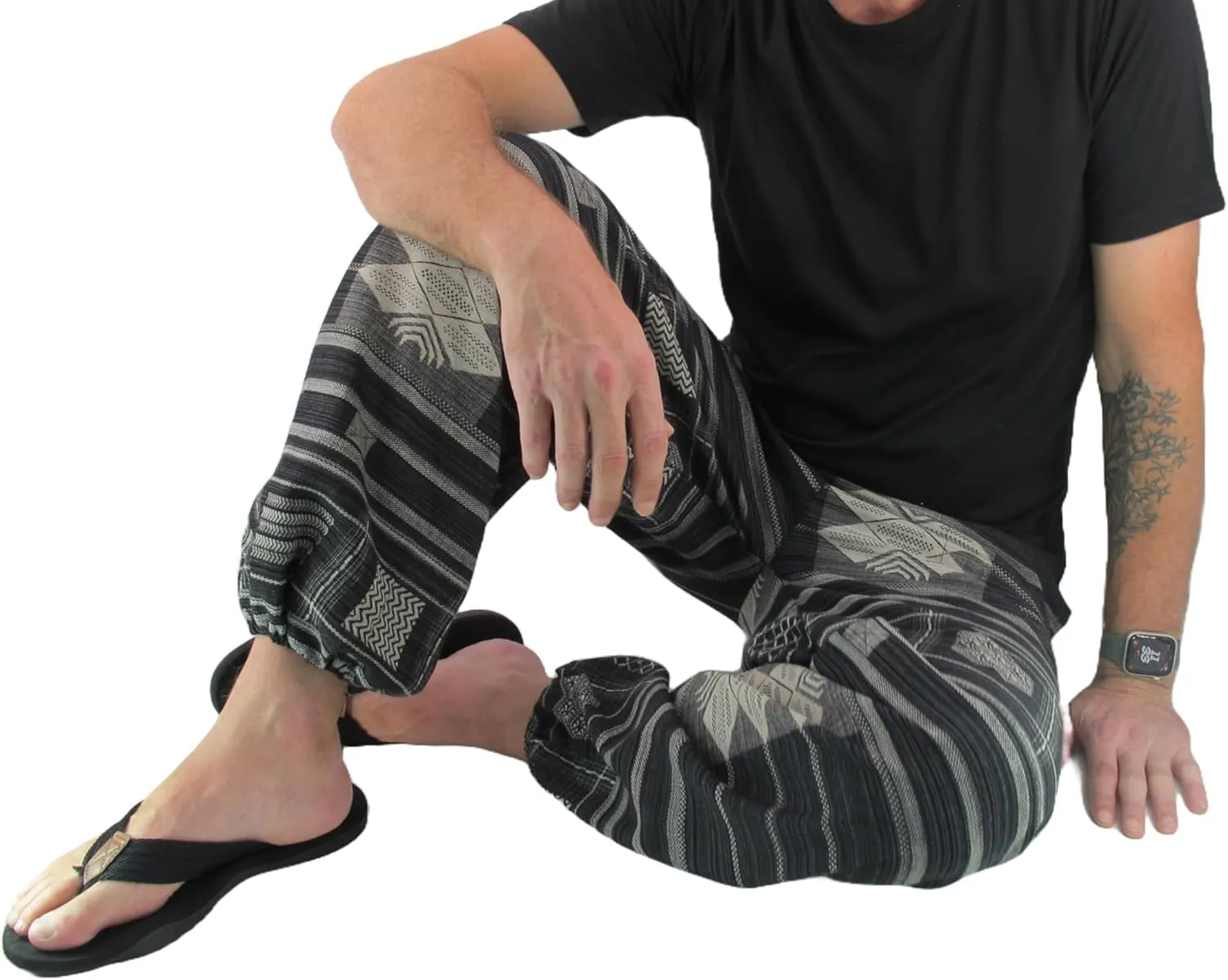 Love Quality Baggy Pants Men's One Size Printed 100% Cotton Harem Pants Hippie Boho