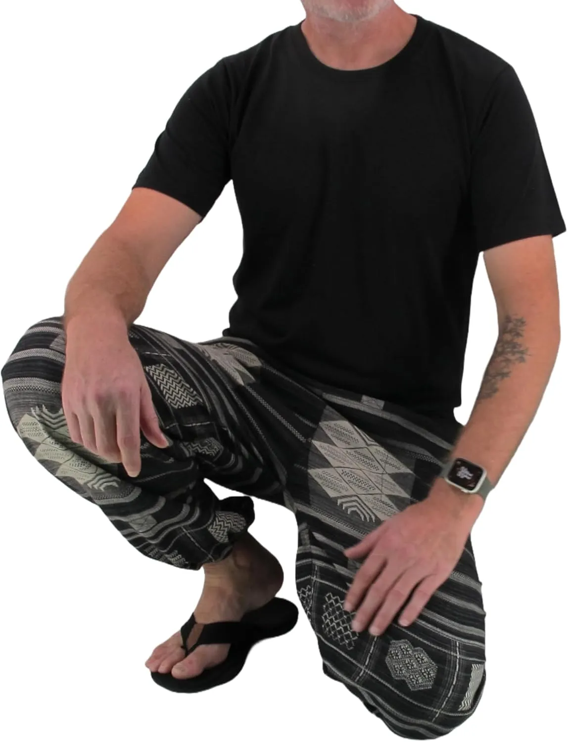 Love Quality Baggy Pants Men's One Size Printed 100% Cotton Harem Pants Hippie Boho
