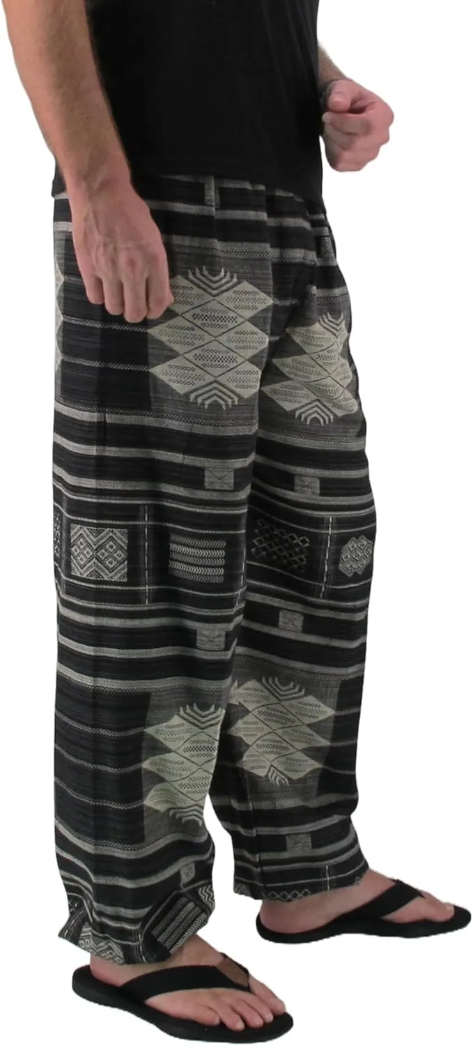 Love Quality Baggy Pants Men's One Size Printed 100% Cotton Harem Pants Hippie Boho
