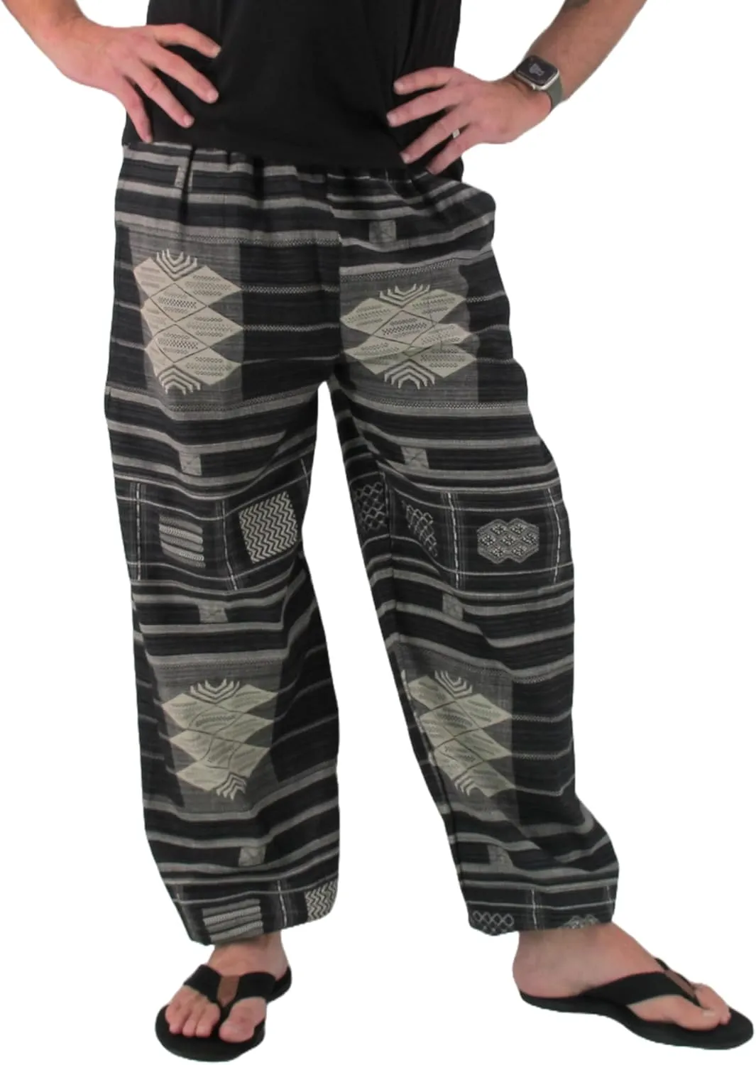 Love Quality Baggy Pants Men's One Size Printed 100% Cotton Harem Pants Hippie Boho