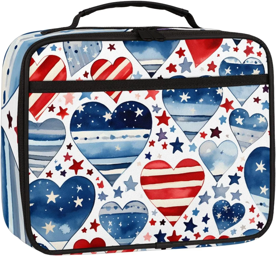 Love Ripple Square Lunch Bag Manga Love Square Tote Lunch Bag Reusable Lunch Box Leakproof Cooler Bag