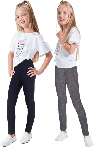 LUOUSE Cute Printed Stretch Leggings for Girls,Pants Trousers Ankle Length 4-13 Years
