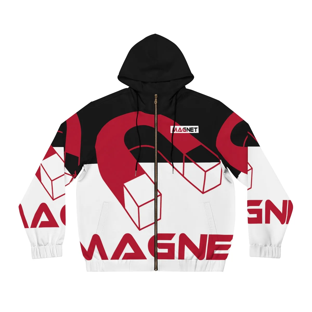 Magnet Split Men's Full-Zip Hoodie (AOP)