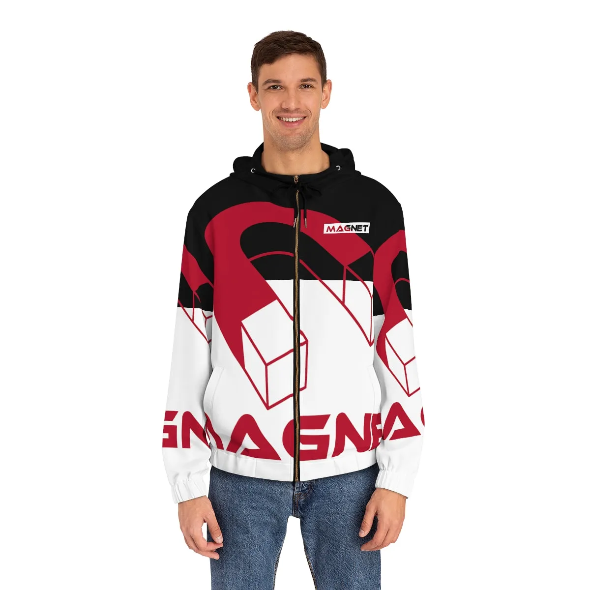 Magnet Split Men's Full-Zip Hoodie (AOP)