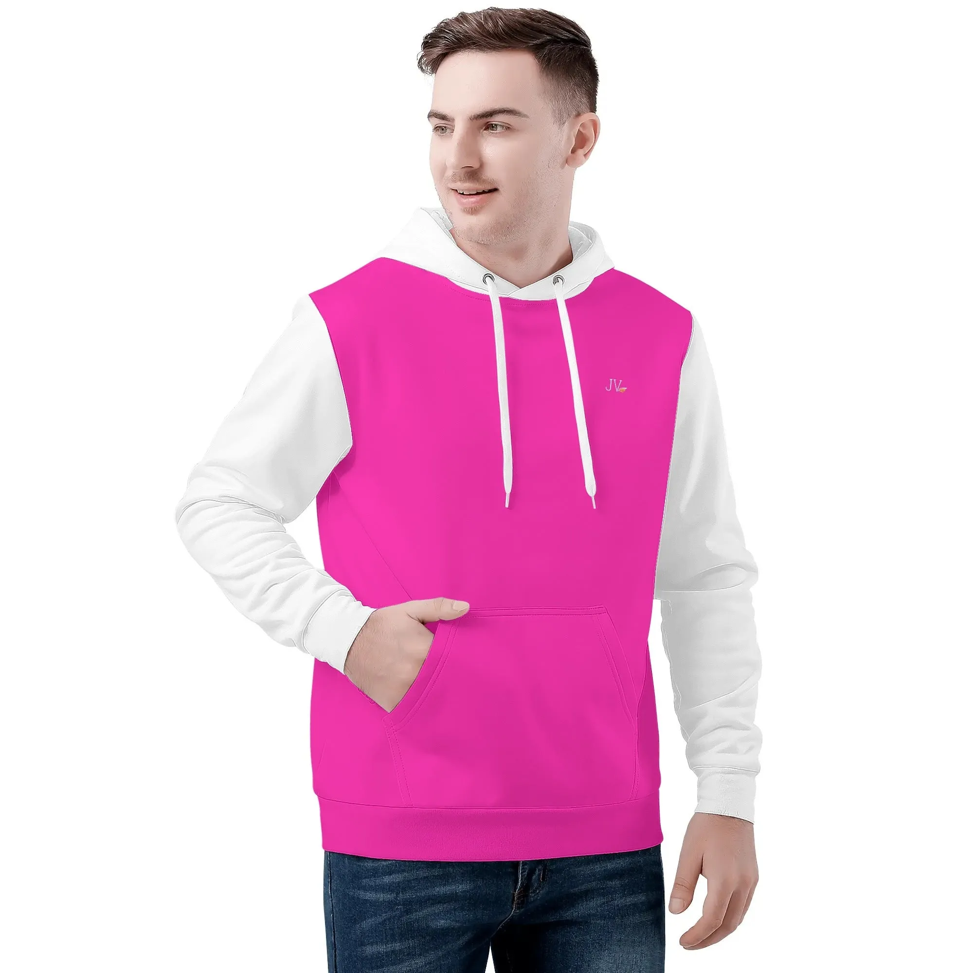 Mens All Over Print Warm Velvets Pair Of Hoodie