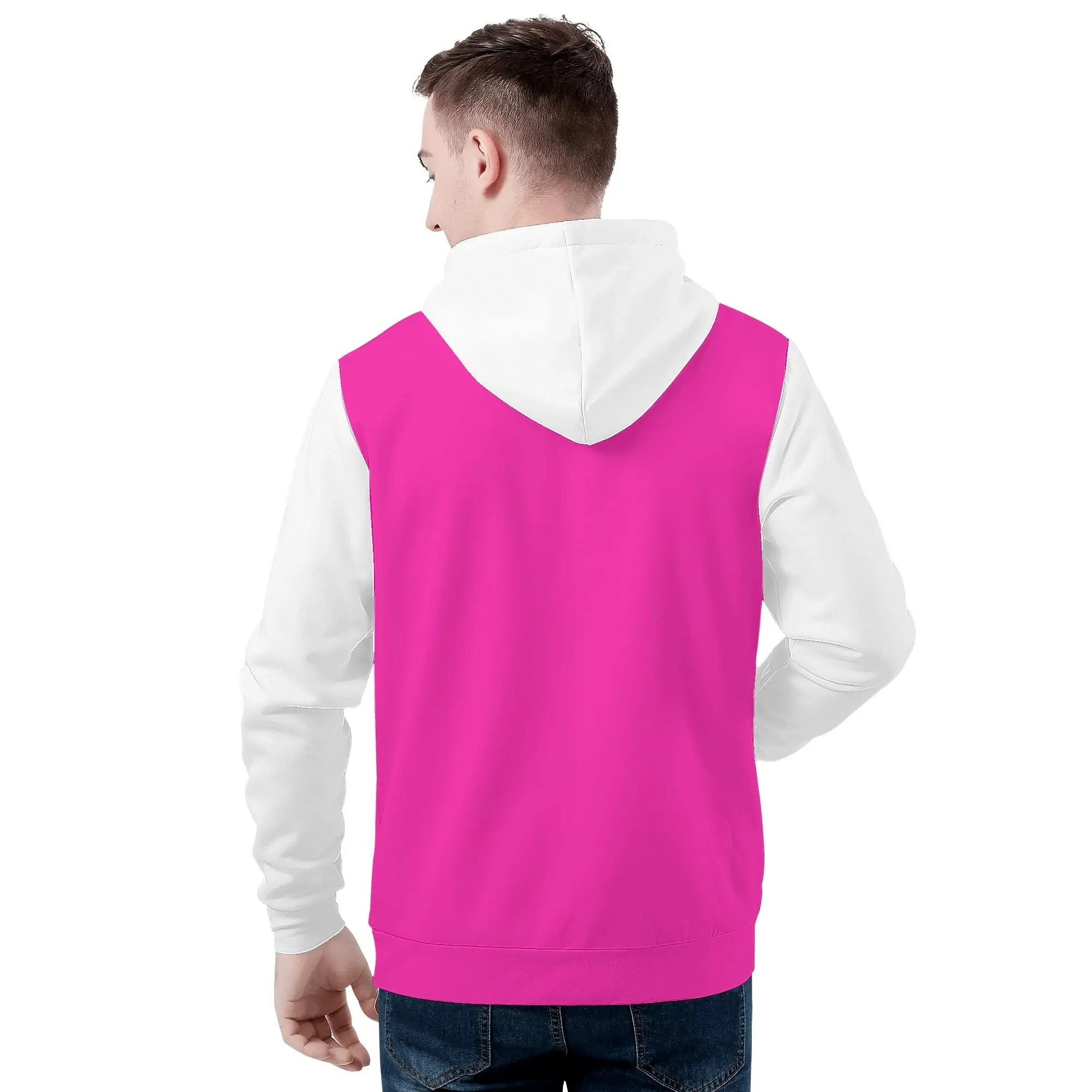 Mens All Over Print Warm Velvets Pair Of Hoodie