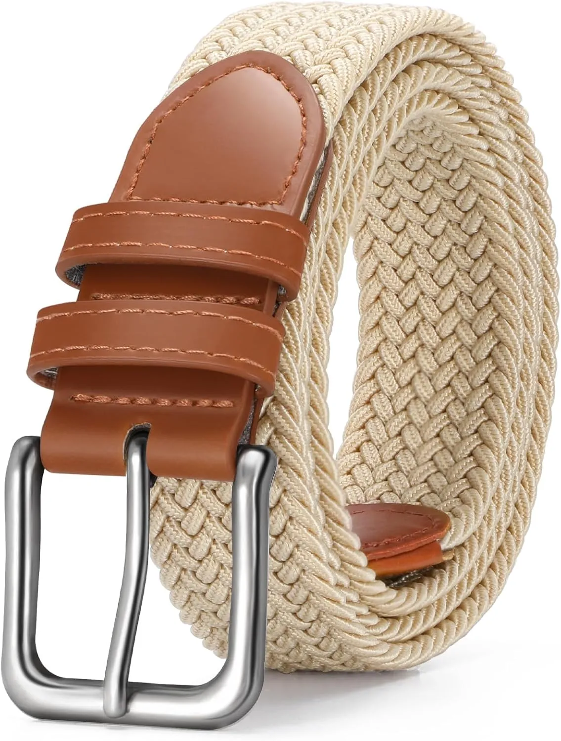 Men's Belt Braided Stretch Belt for Men Golf Pants Casual Shorts Jeans