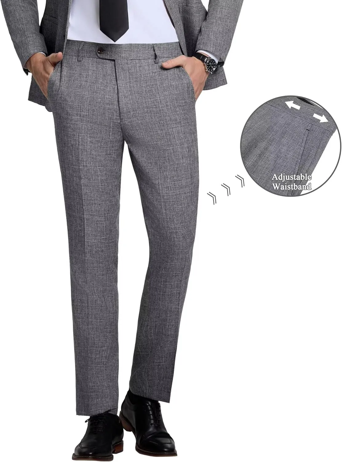 Men's Suit Slim Fit 2 Piece Suits for Wedding Prom Casual Suit Jacket Pants Lightweight Tuxedo Suits