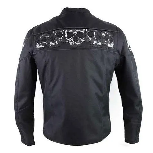 Men's Textile Jacket with Reflective Skulls 1535 MJ Tex SK