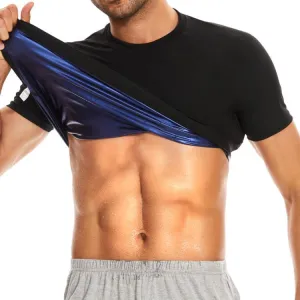 MISS MOLY Men's Sauna Waist Trainer Vest Sweat Vest with Trimmer Belt Workout Tank Top Body Shaper