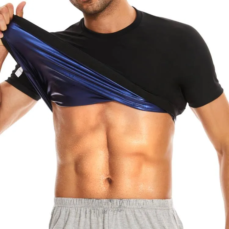MISS MOLY Men's Sauna Waist Trainer Vest Sweat Vest with Trimmer Belt Workout Tank Top Body Shaper