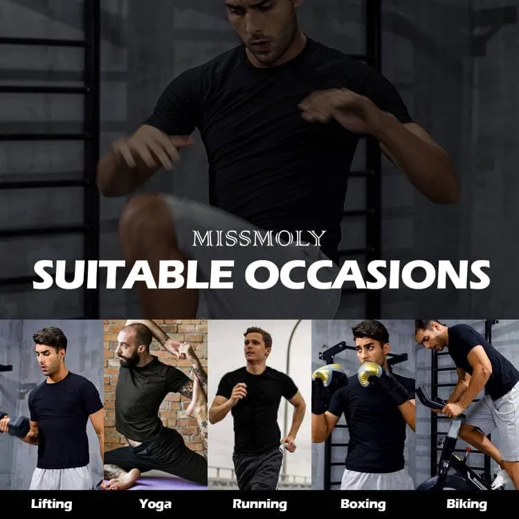 MISS MOLY Men's Sauna Waist Trainer Vest Sweat Vest with Trimmer Belt Workout Tank Top Body Shaper