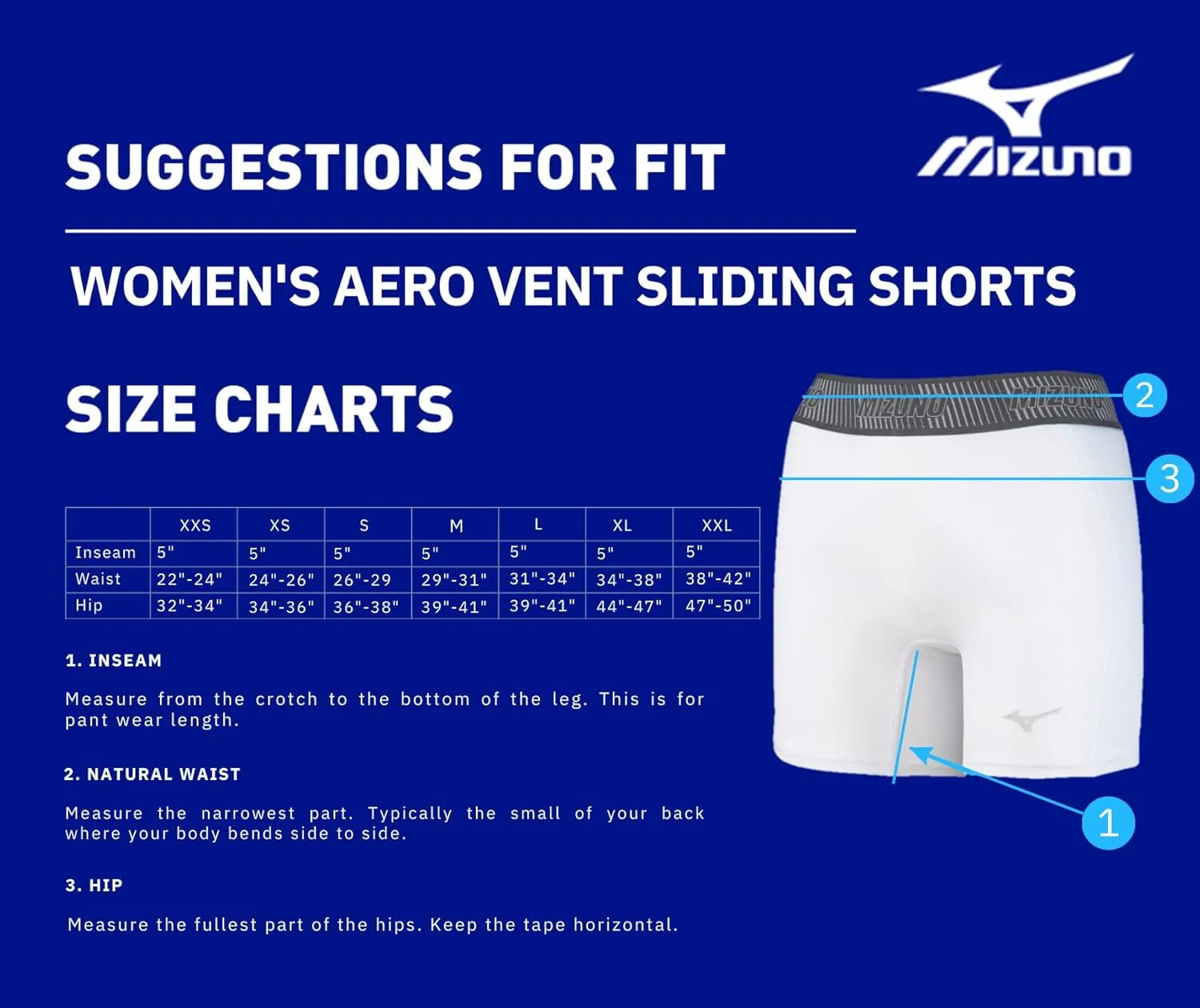 Mizuno Women's Aero Vent Padded Softball Sliding Short