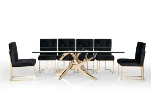Modrest Legend Modern Glass & Gold Dining Table