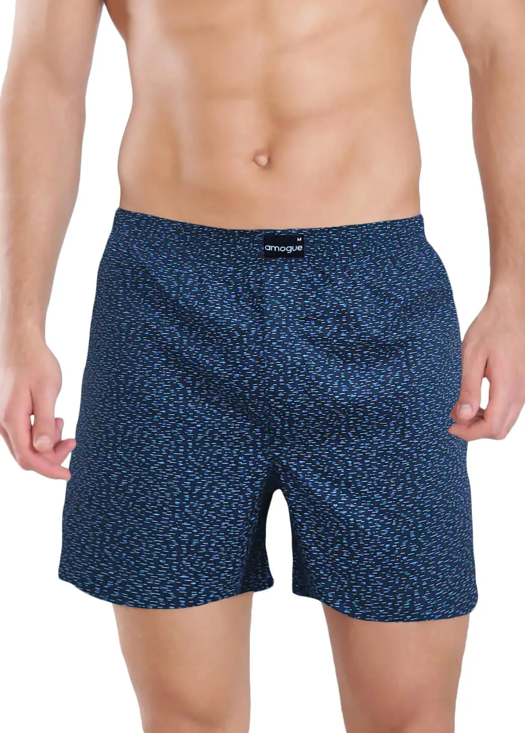 Navy Cream Blue Premium Printed Boxers