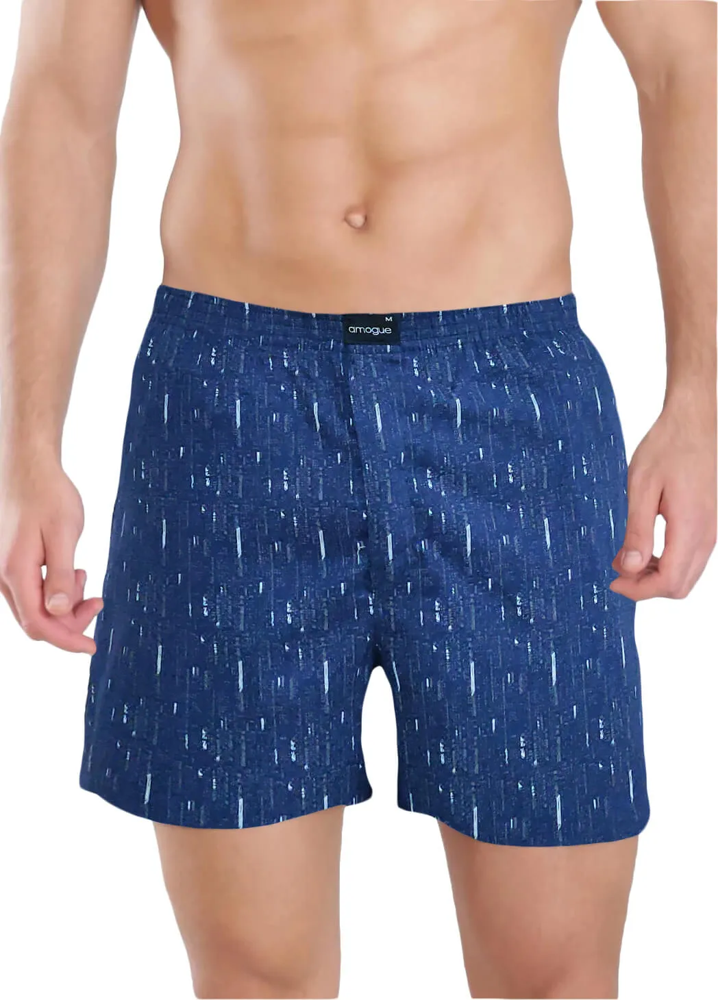 Navy Cream Blue Premium Printed Boxers