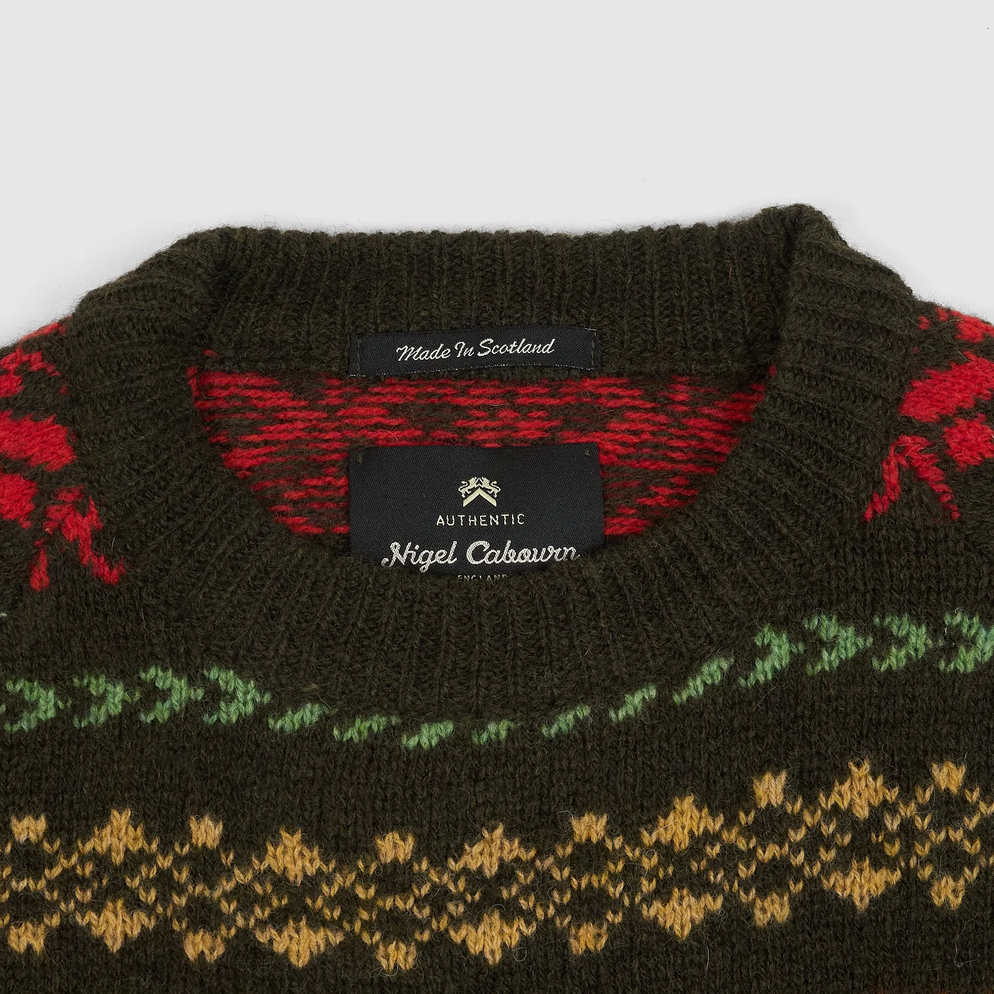 Nigel Cabourn Fair Isle Crew Neck Jumper