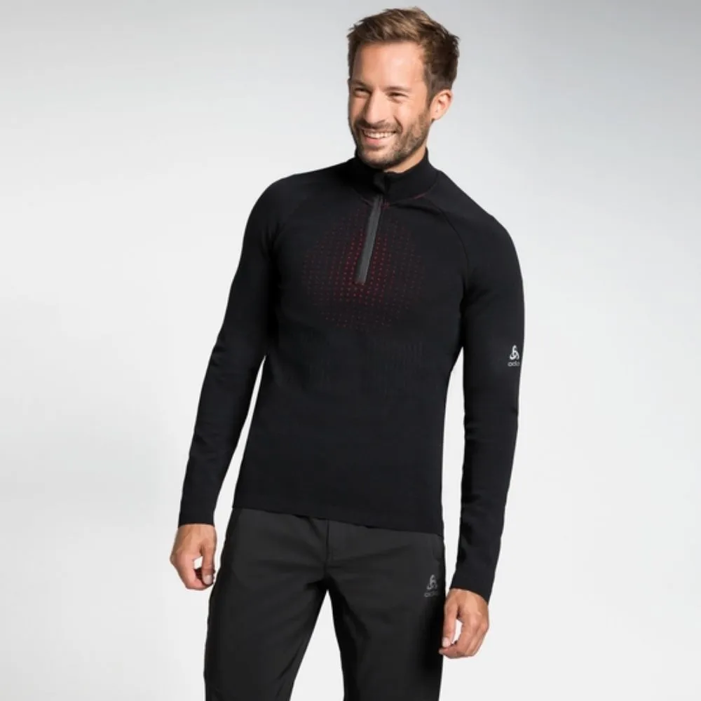 Odlo Mens Ski Heated Mid layer 1/2 Zip I-Thermic