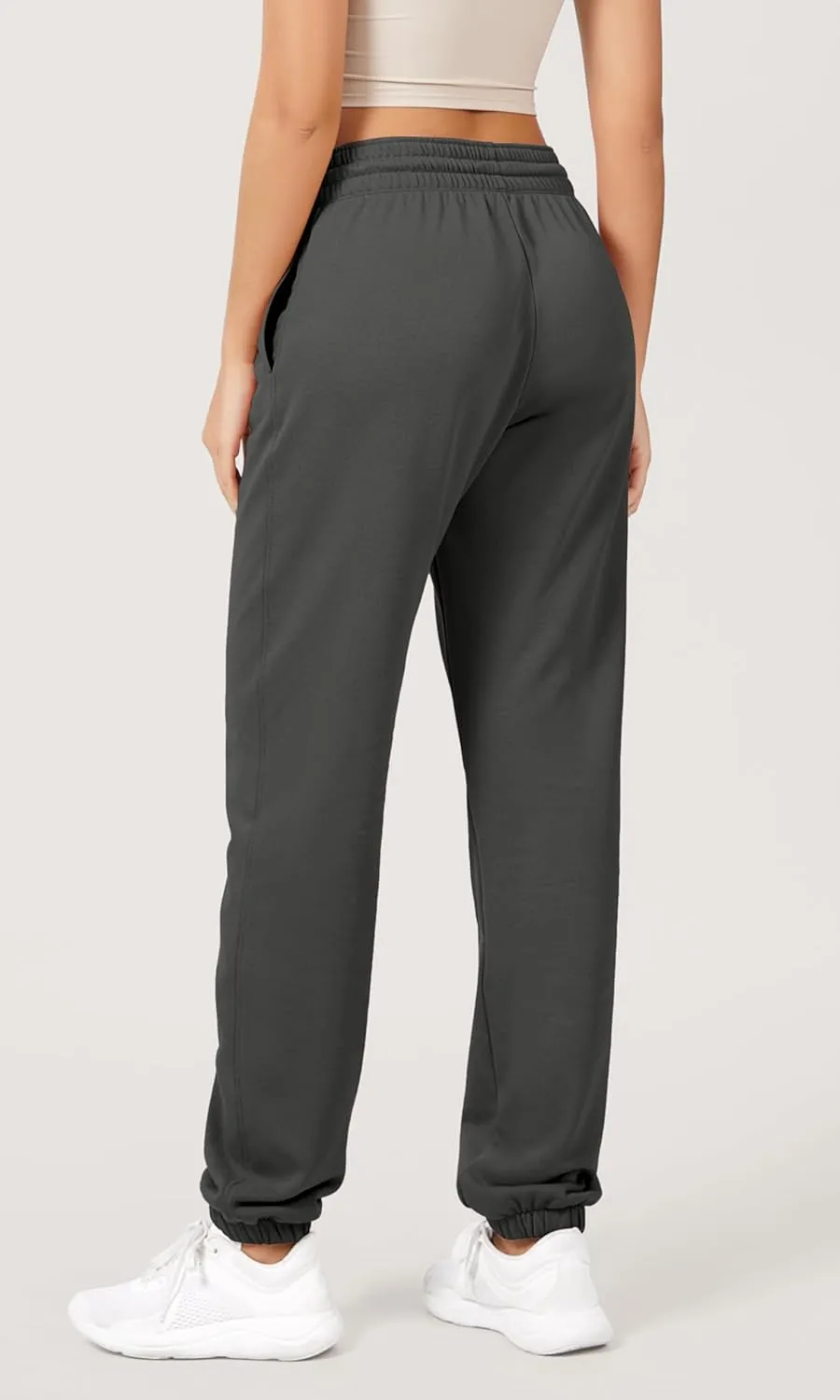 ODODOS Women's Sweatpants Cotton French Terry High Waist Drawstring Casual Lounge Pants with Pockets