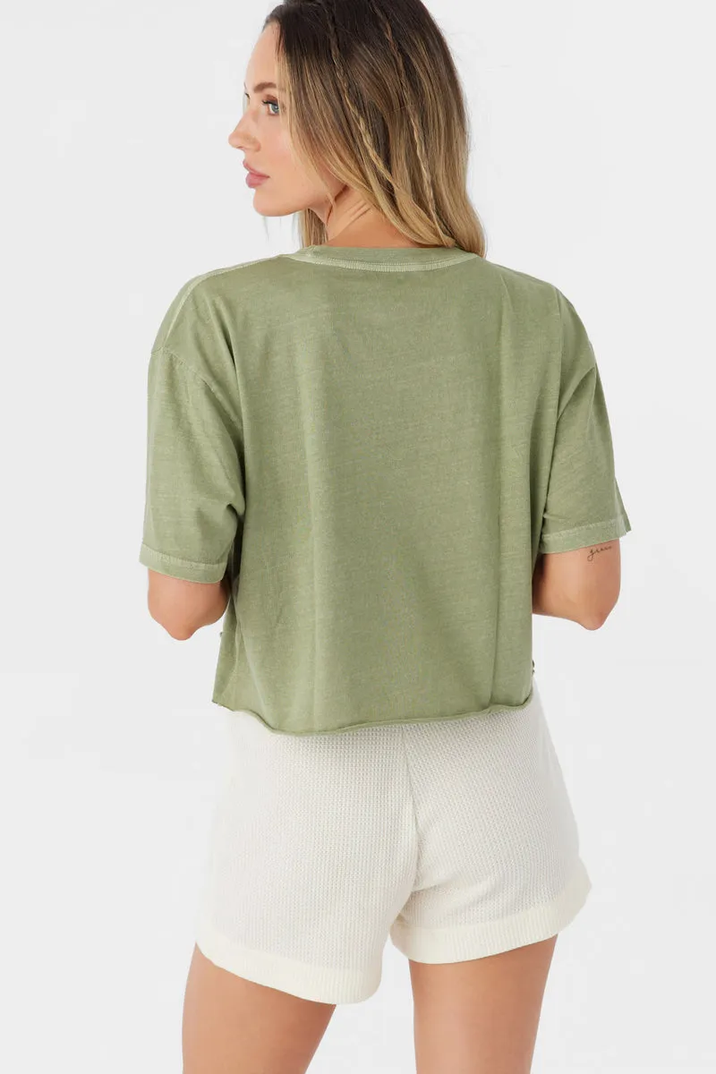 O`Neill PEACE FLOWER TEE - OIL GREEN