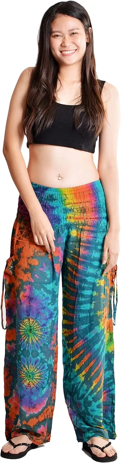 Orient Trail Women's Cold Dyed Wide Leg Palazzo Yoga Tie Dye Pants