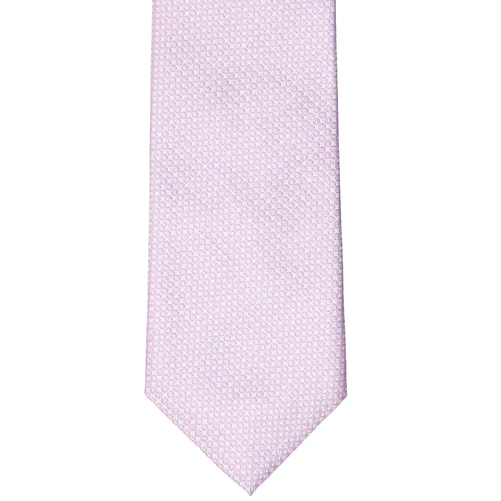 Pale Lavender Henry Grain Pattern Extra Long Necktie