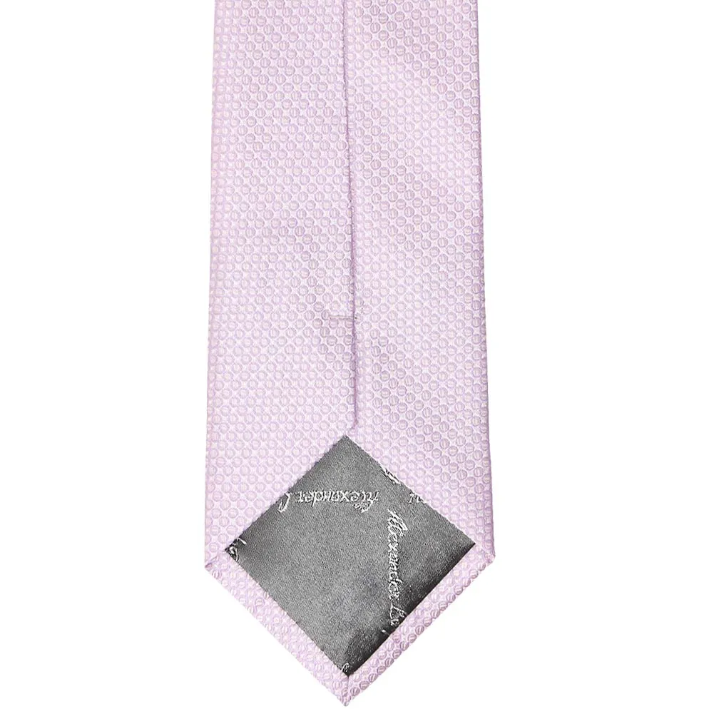 Pale Lavender Henry Grain Pattern Extra Long Necktie
