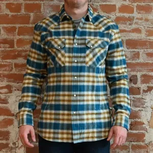 Pendleton Men's Wyatt Shirt in Blue Bronze Plaid