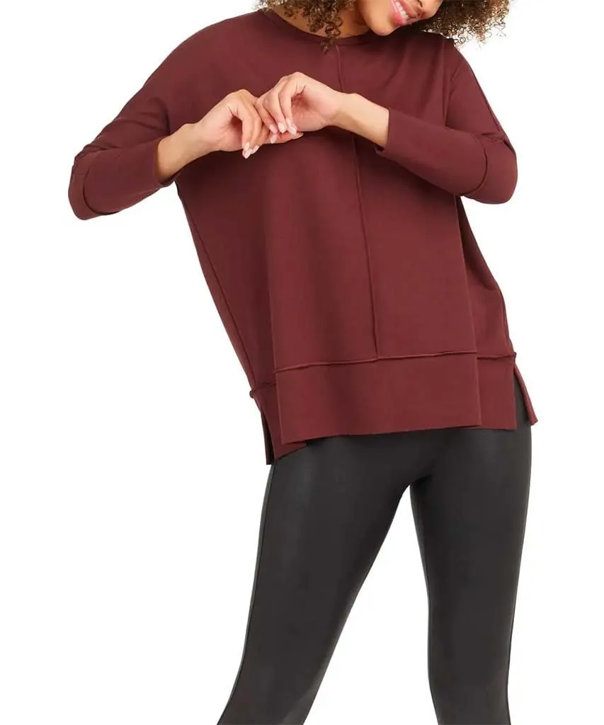 Perfect Length Top Dolman Wine