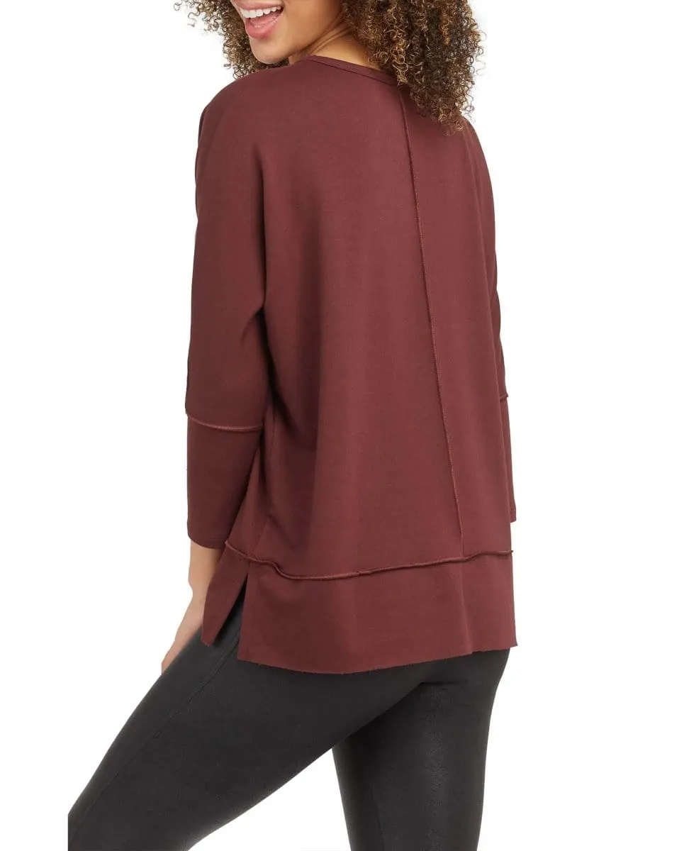 Perfect Length Top Dolman Wine