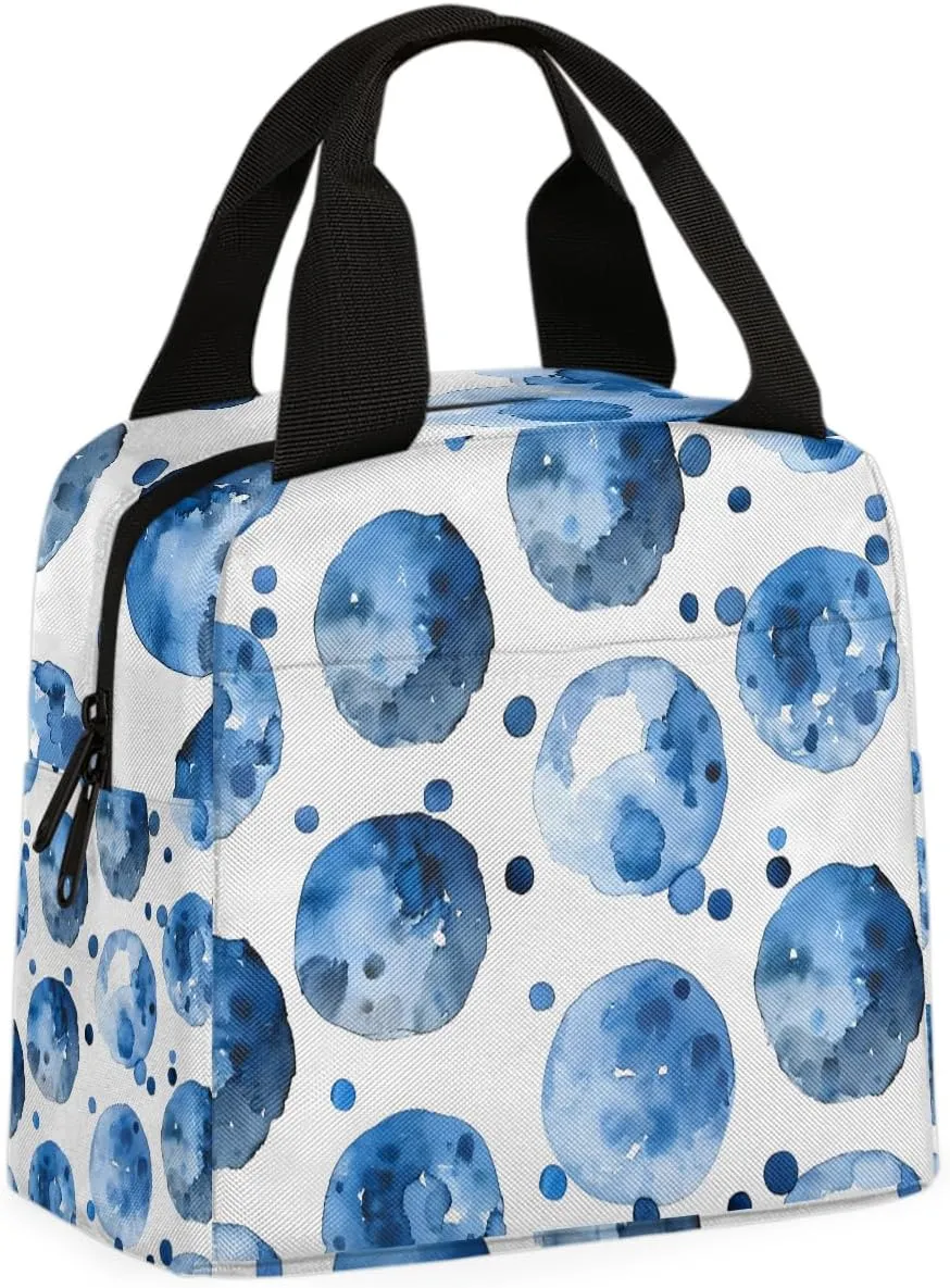 Polka Dots Lunch Bag Dots Tote Lunch Bag Reusable Lunch Box Leakproof Cooler Bag