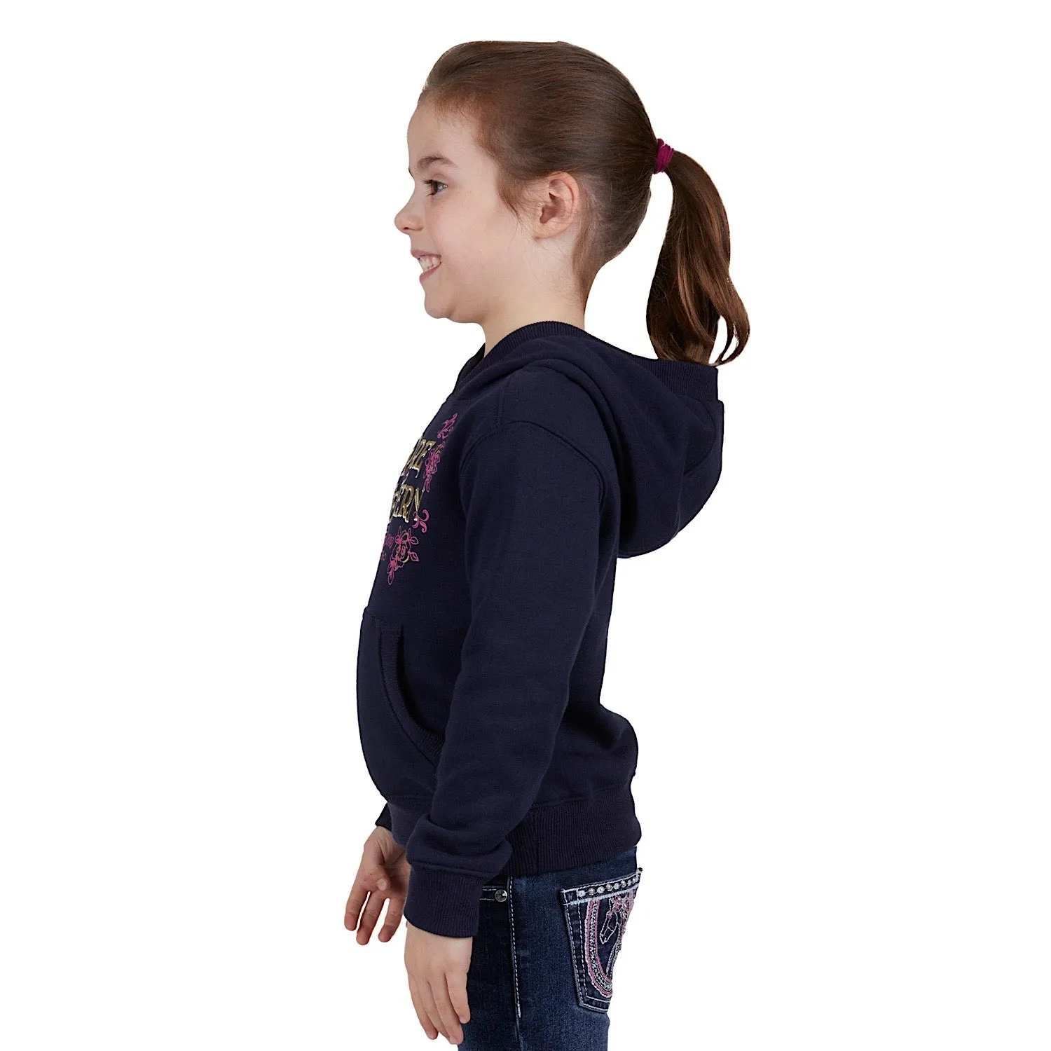 Pure Western Girls Brandy Pullover Hoodie Navy