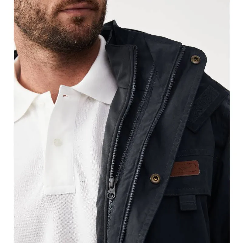 R.M.Williams Rockley 3 in 1 Mens Waterproof Jacket - Navy/Ironbark
