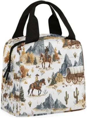Rustic Desert Lunch Bag Desert Tote Lunch Bag Reusable Lunch Box Leakproof Cooler Bag