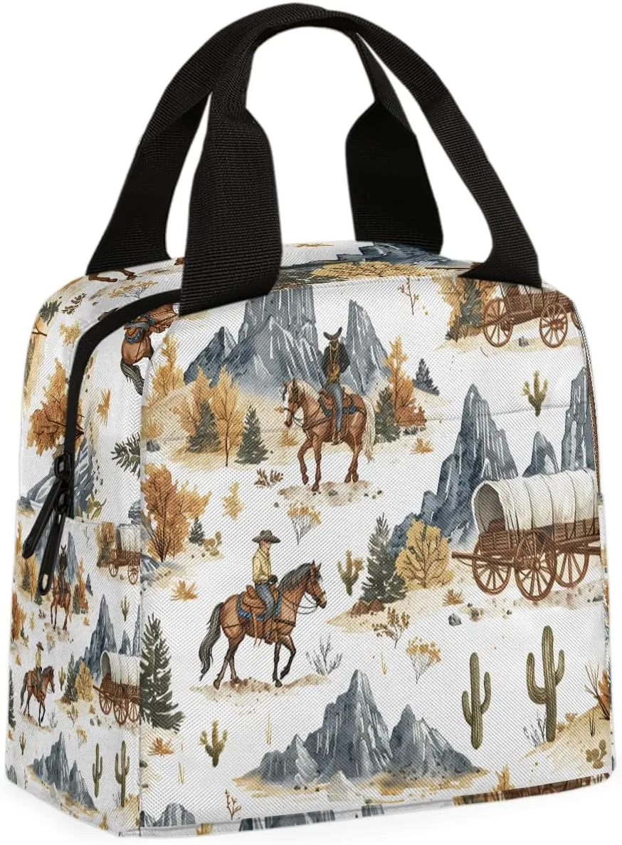 Rustic Desert Lunch Bag Desert Tote Lunch Bag Reusable Lunch Box Leakproof Cooler Bag
