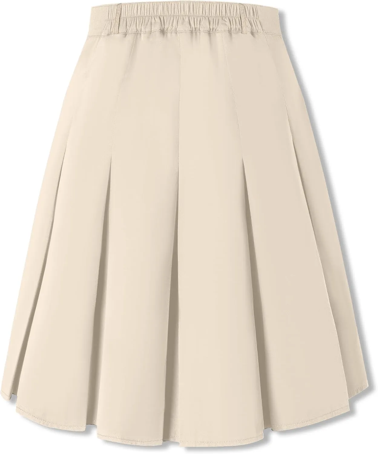 SANGTREE Women Knee Length Pleated Skirts, Girl Midi Long High Waisted Skirt, 6 Years - US 4XL