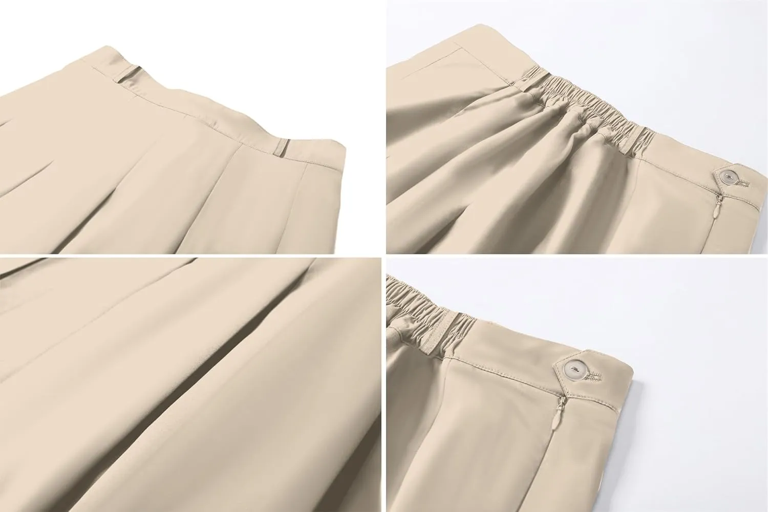 SANGTREE Women Knee Length Pleated Skirts, Girl Midi Long High Waisted Skirt, 6 Years - US 4XL