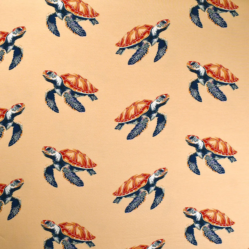 See You at Six Sea Turtles French Terry Peach Parfait SY